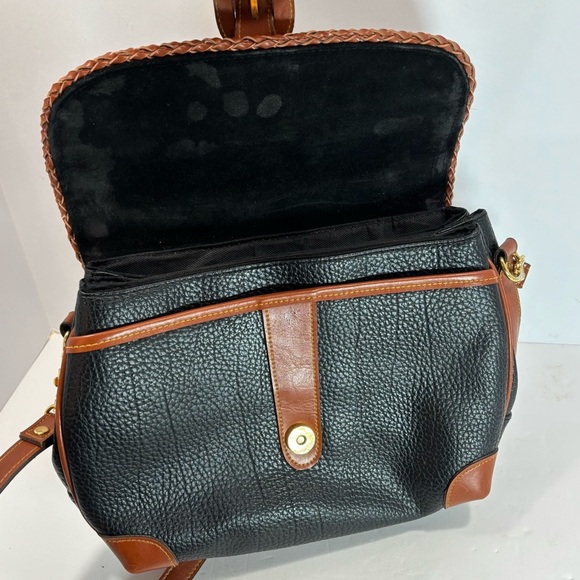Vtg Dooney & Bourke Lot Of 2 Black/Brown All Weather Satchel Crossbody Leather - Picture 7 of 16